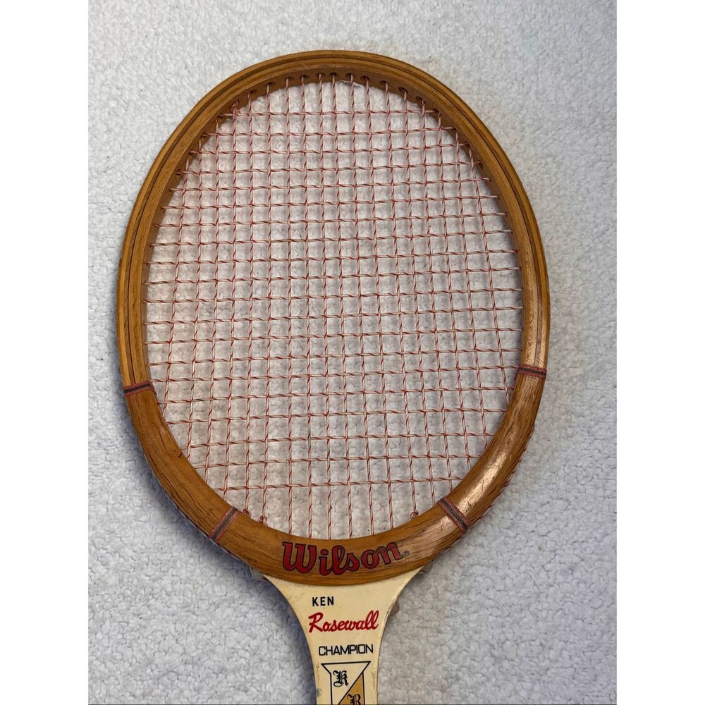 Vintage Wilson Ken Rosewall Champion Wood Wooden Tennis Racquet/Racket - Picture 3 of 15